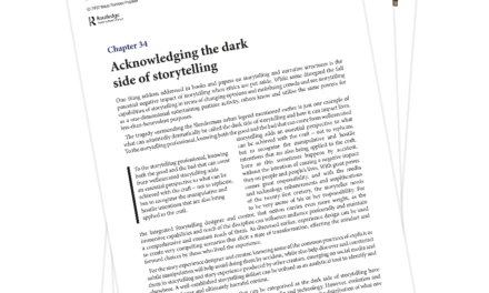 Complimentary publication of “Acknowledging the Dark Side of Storytelling”